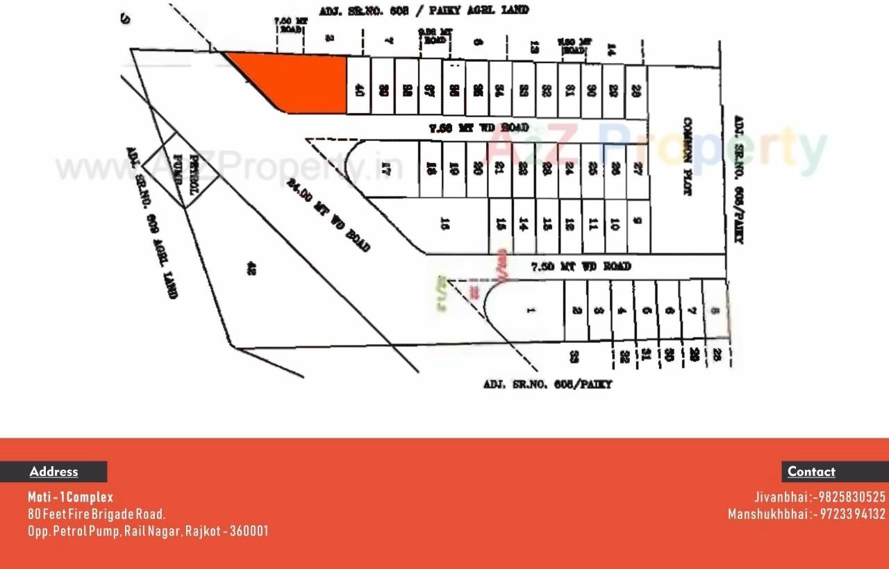 Layout of real estate project Moti Complex located at Rajkot, Rajkot, Gujarat
