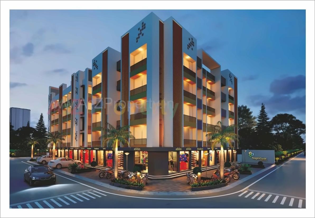 3D Elevation of real estate project Nageshwar Apartment located at Ghanteshwar, Rajkot, Gujarat
