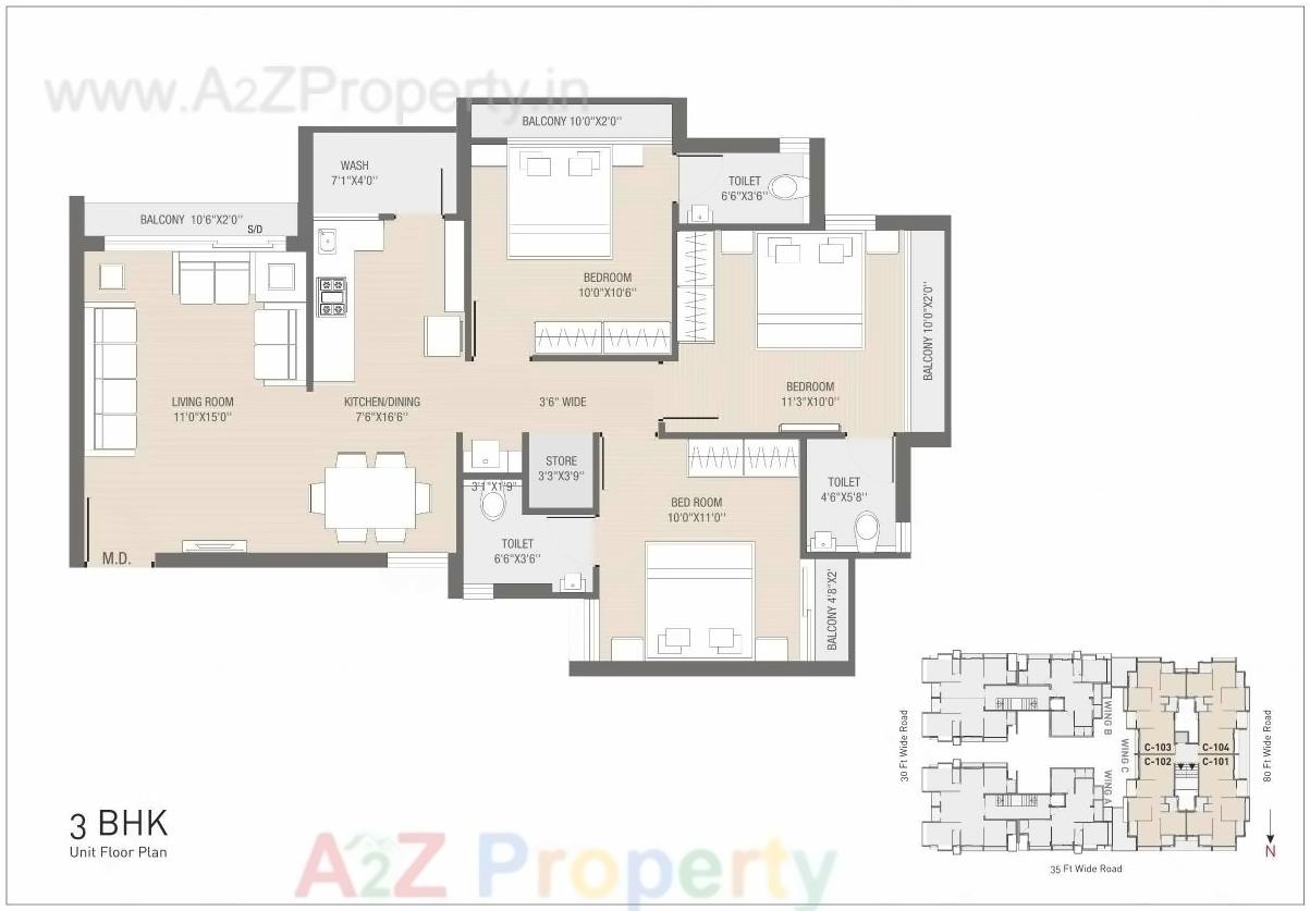 Layout of real estate project Nageshwar Apartment located at Ghanteshwar, Rajkot, Gujarat