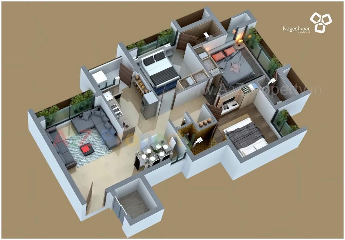 Layout of real estate project Nageshwar Apartment located at Ghanteshwar, Rajkot, Gujarat