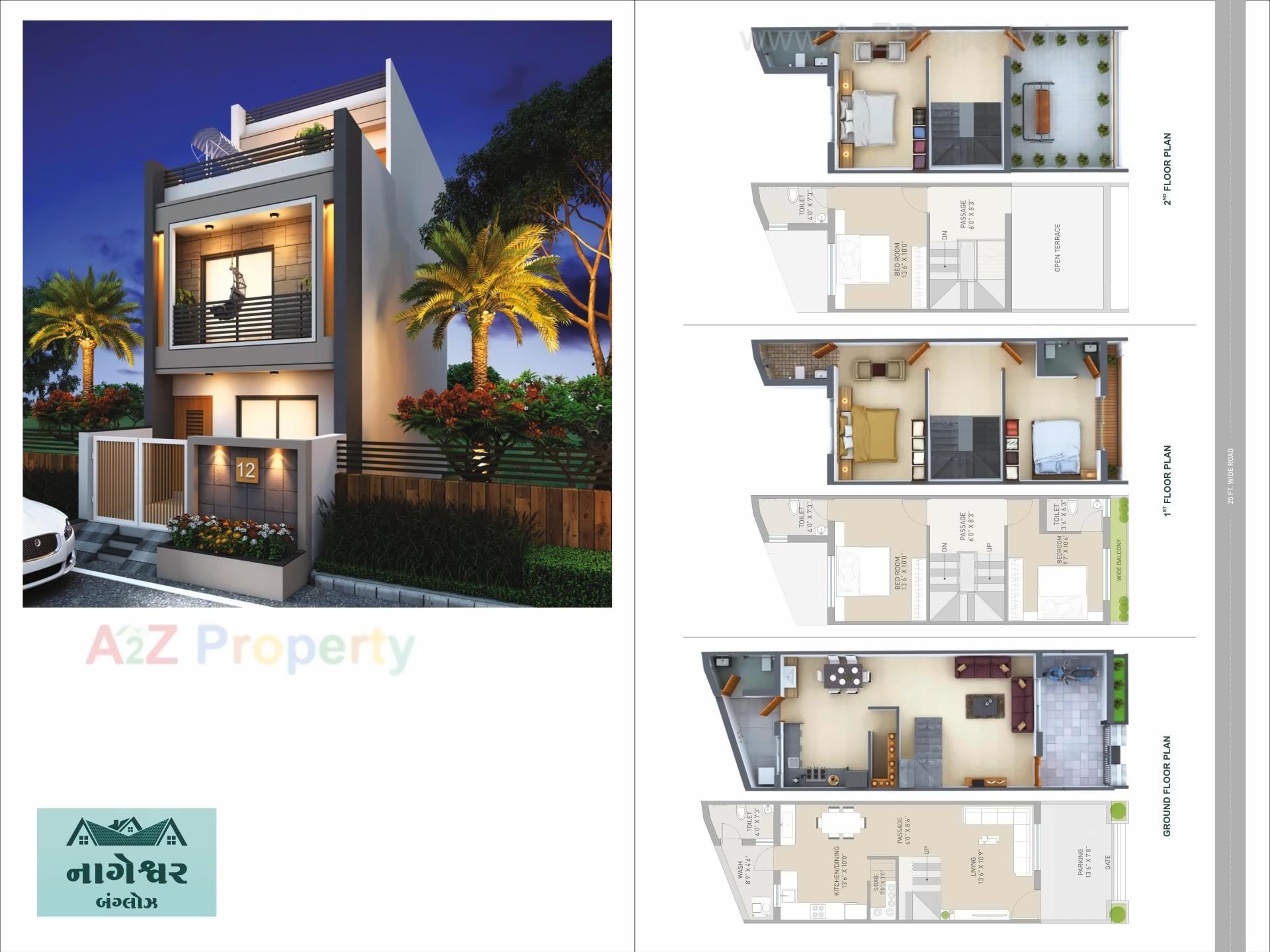 Layout of real estate project Nageshwar Bungalows located at Rajkot, Rajkot, Gujarat