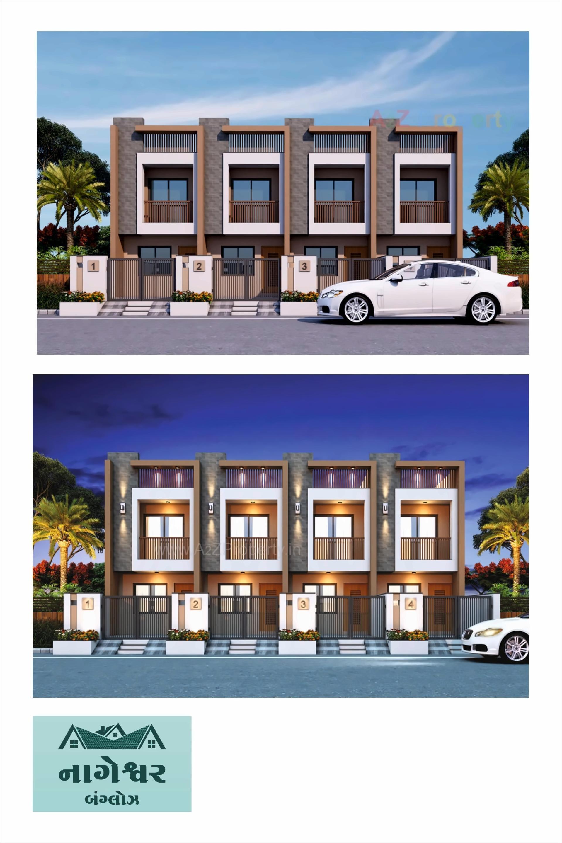 3D Elevation of real estate project Nageshwar Bungalows located at Rajkot, Rajkot, Gujarat