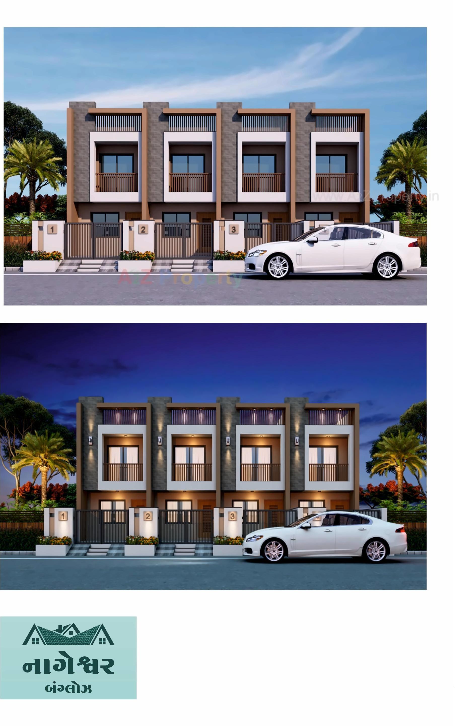 3D Elevation of real estate project Nageshwar Bungalows located at Rajkot, Rajkot, Gujarat
