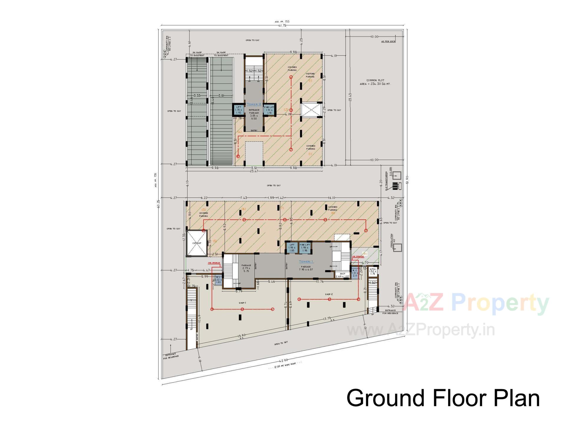 Layout of real estate project Nand Aangan located at Raiya, Rajkot, Gujarat