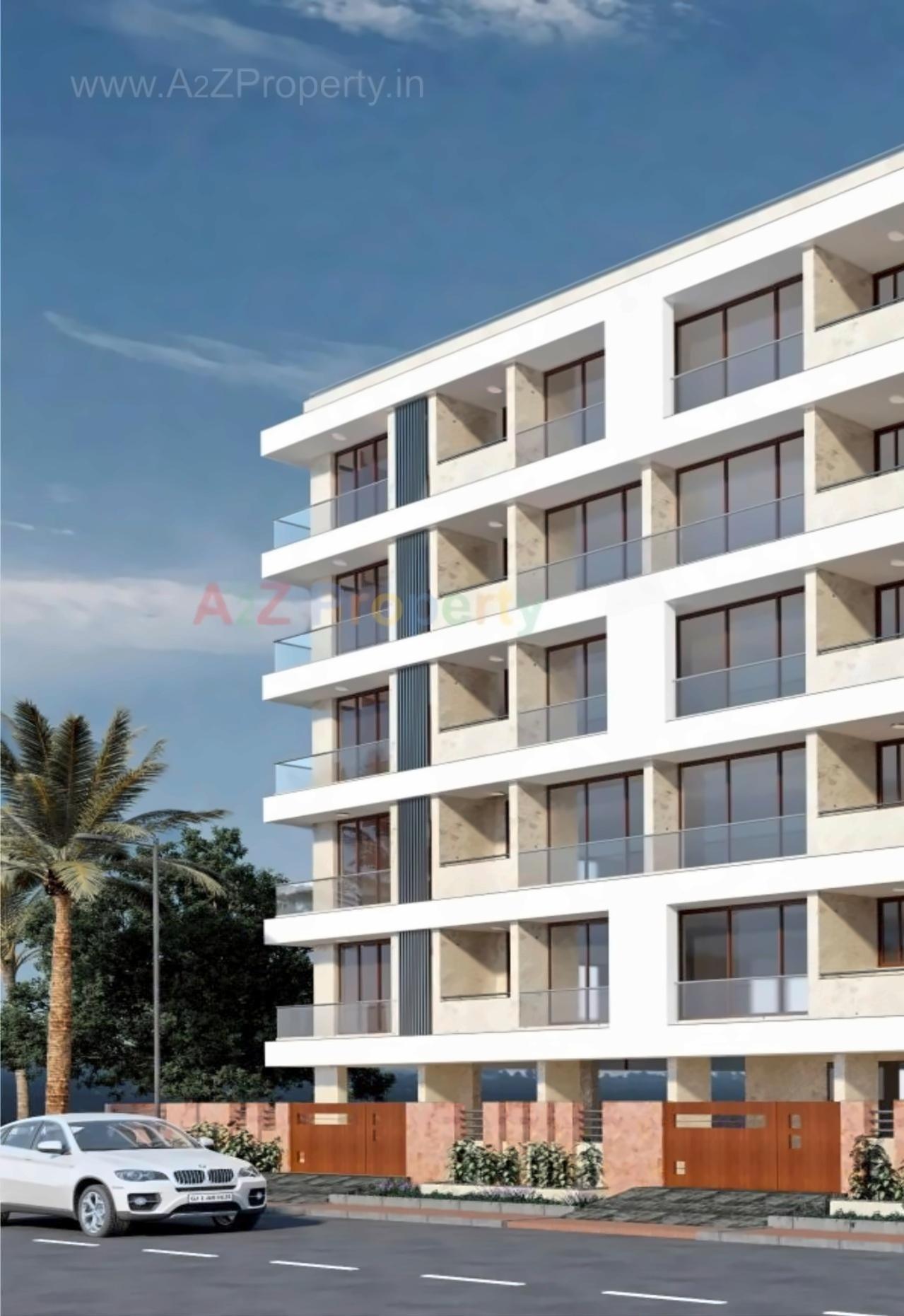 3D Elevation of real estate project Nandan Residency located at Mavdi, Rajkot, Gujarat