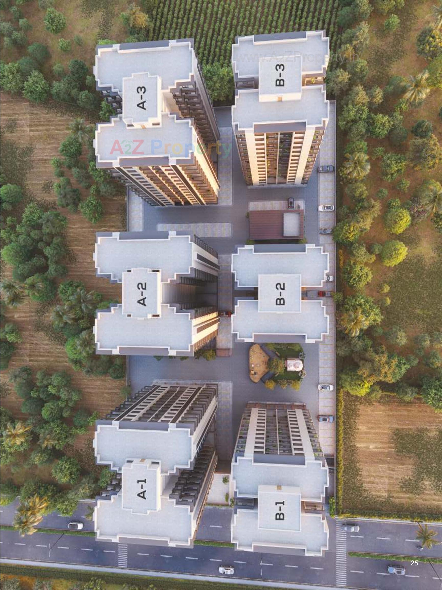 3D Elevation of real estate project Nandan located at Vavdi, Rajkot, Gujarat