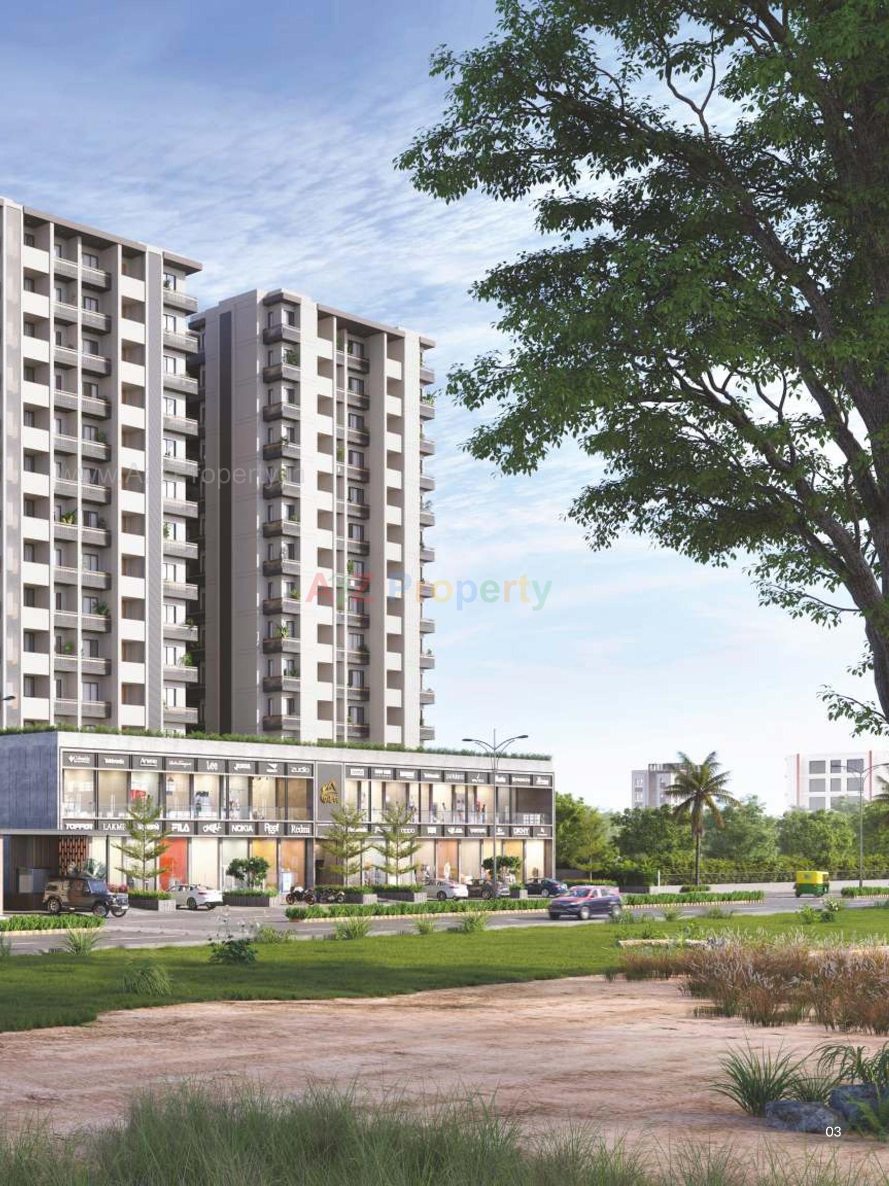 3D Elevation of real estate project Nandan located at Vavdi, Rajkot, Gujarat