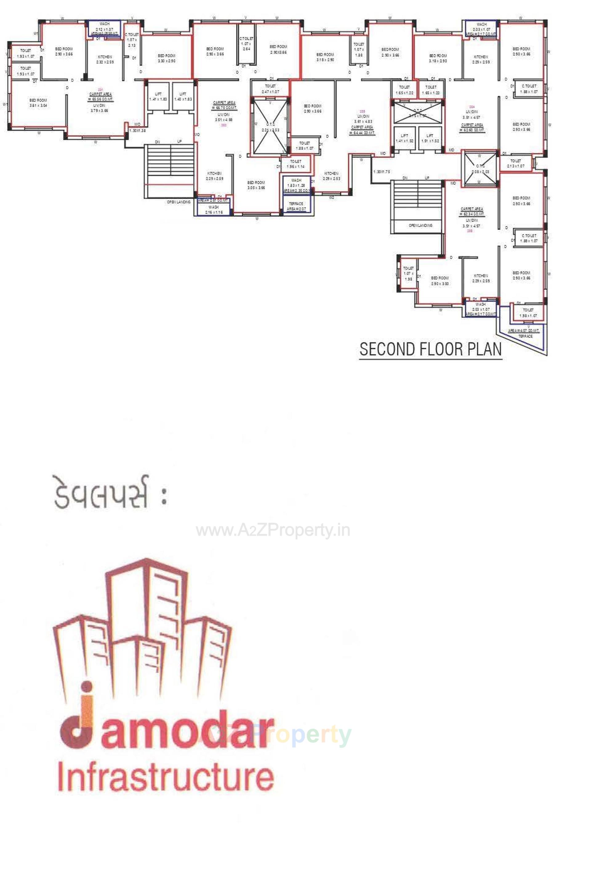 Layout of real estate project Nandanvan located at Kothariya, Rajkot, Gujarat