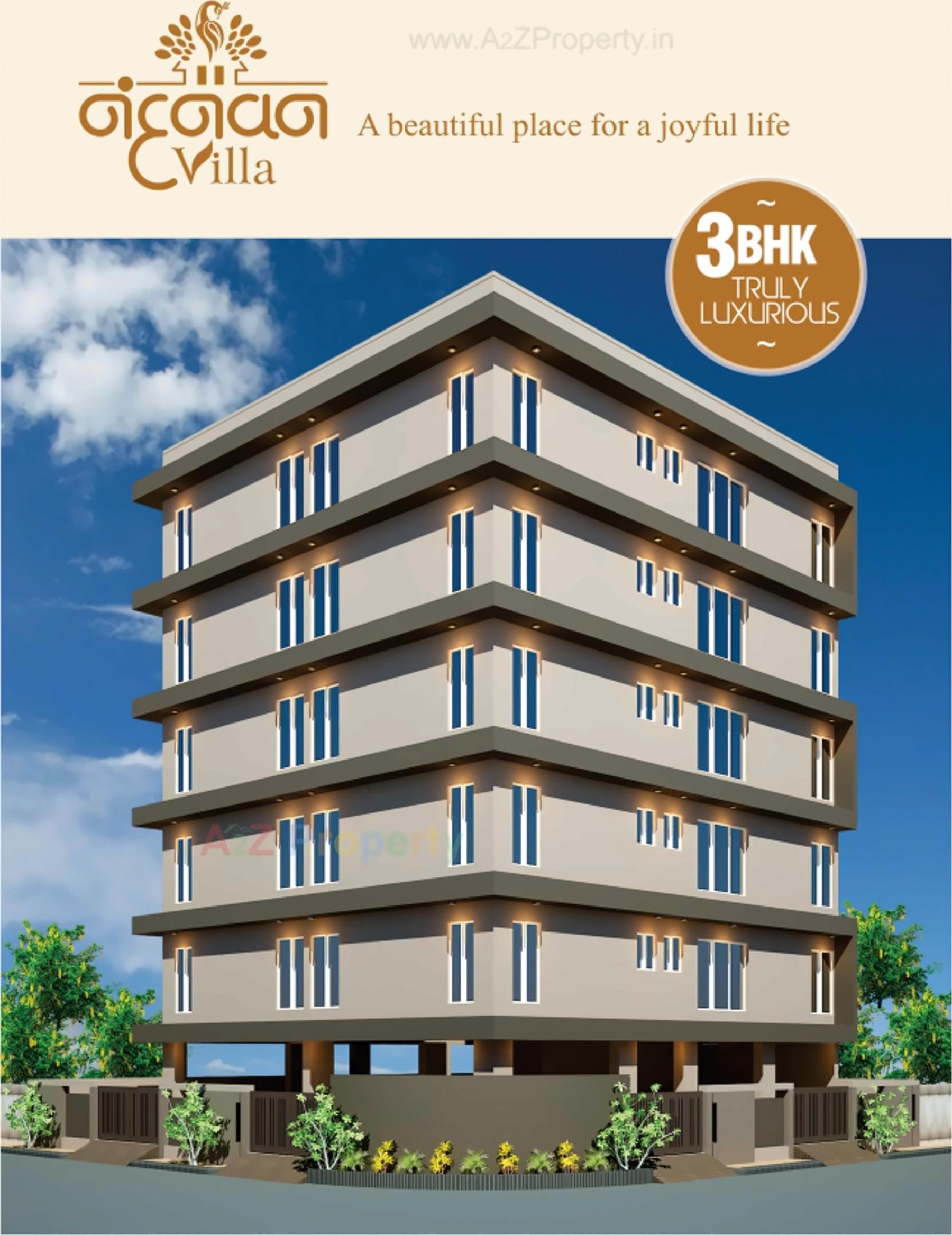3D Elevation of real estate project Nandanvan Villa located at Raiya, Rajkot, Gujarat