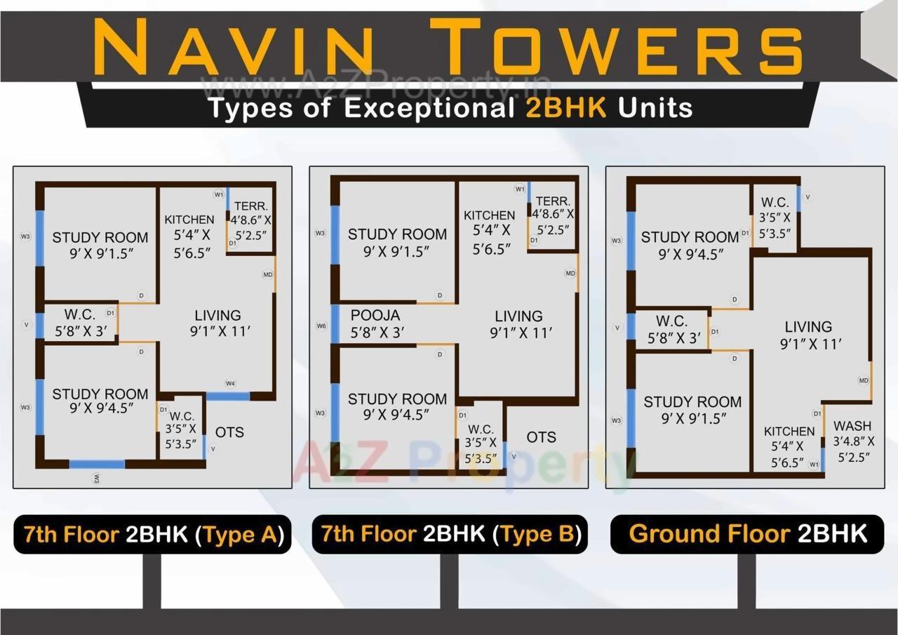 Layout of real estate project Navin Towers located at Rajkot, Rajkot, Gujarat