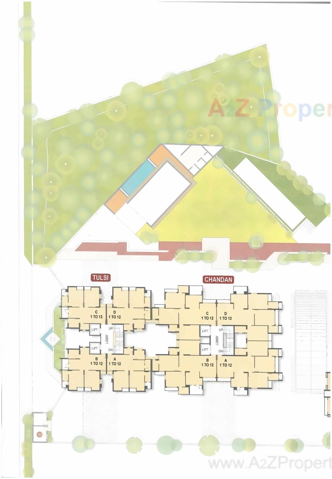 Layout of real estate project Neel's Greenwoods located at Raiya, Rajkot, Gujarat