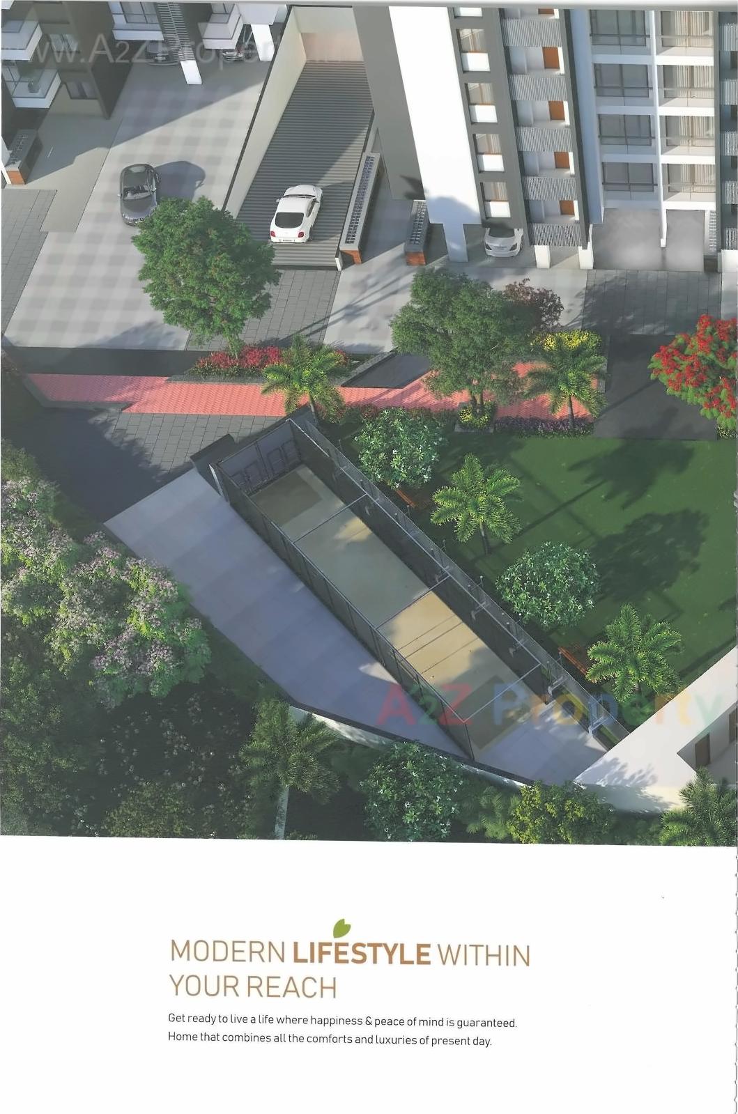 3D Elevation of real estate project Neel's Greenwoods located at Raiya, Rajkot, Gujarat