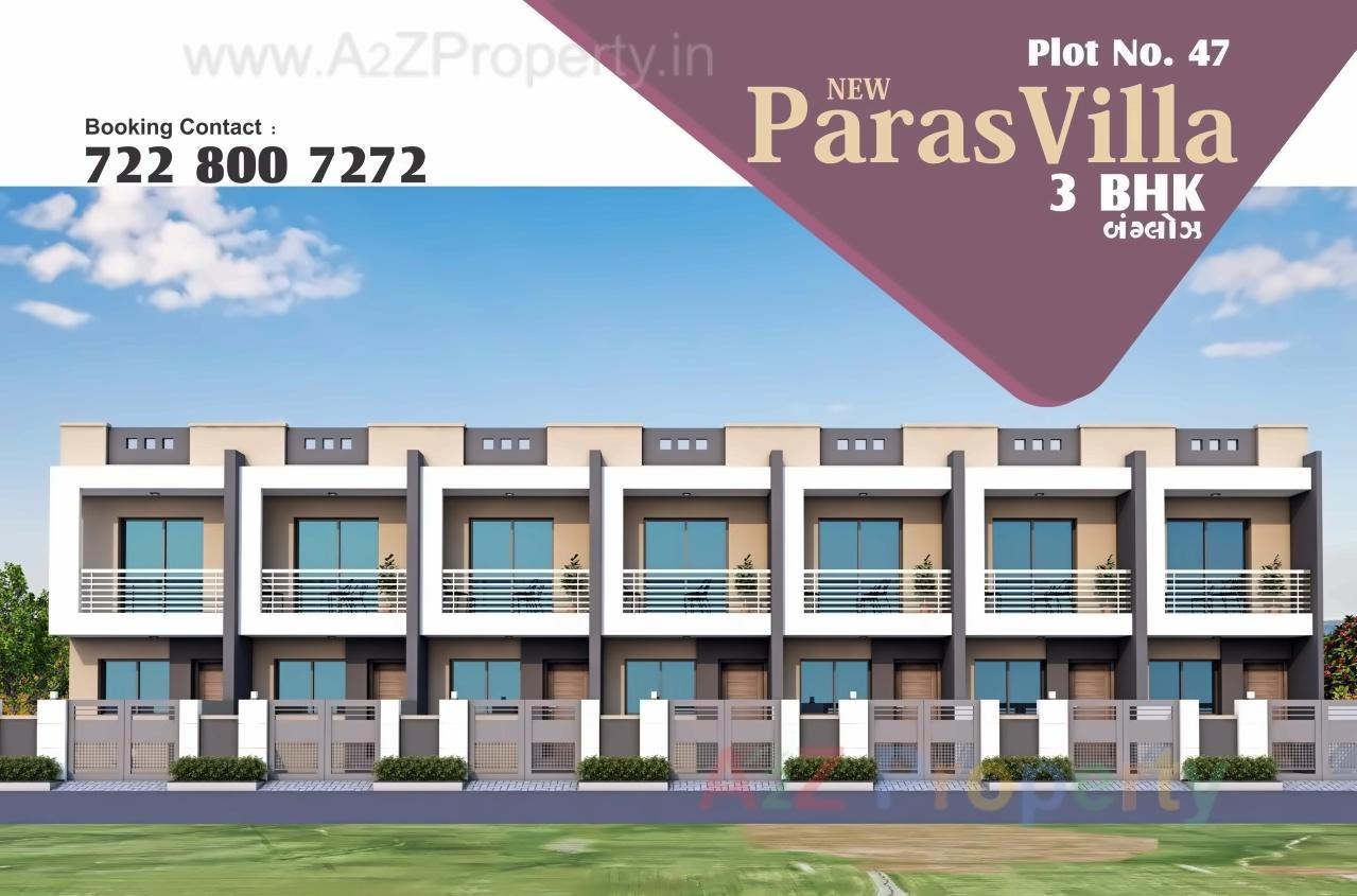 3D Elevation of real estate project New Paras Villa located at Ghanteshwar, Rajkot, Gujarat