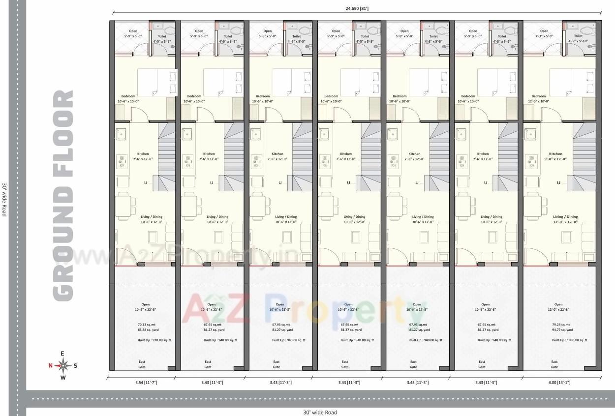 Layout of real estate project New Paras Villa located at Ghanteshwar, Rajkot, Gujarat