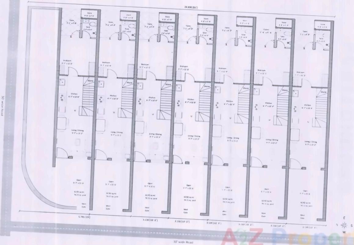 Layout of real estate project New Paras Villa located at Ghanteshwar, Rajkot, Gujarat