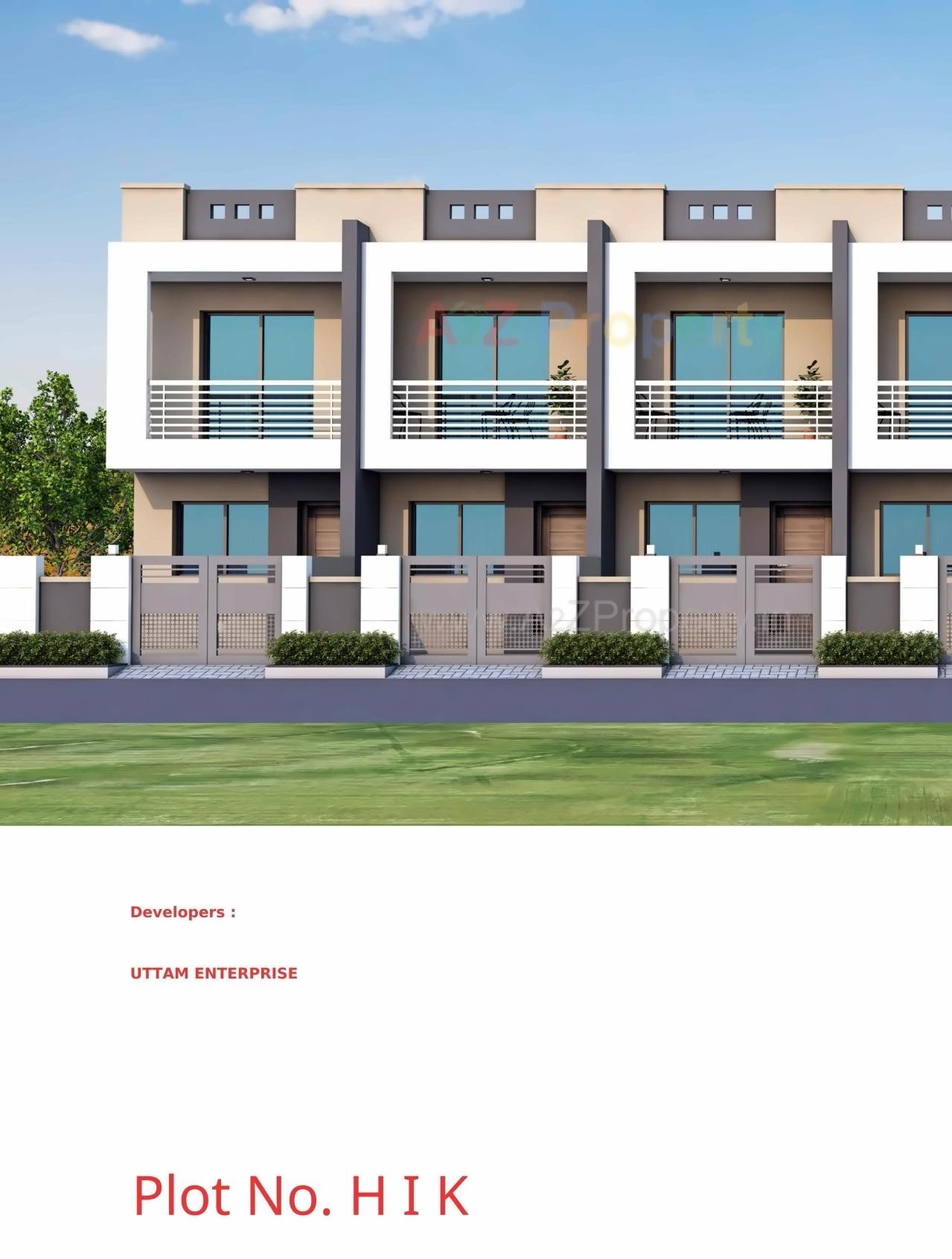 3D Elevation of real estate project New Paras Villa located at Ghanteshwar, Rajkot, Gujarat