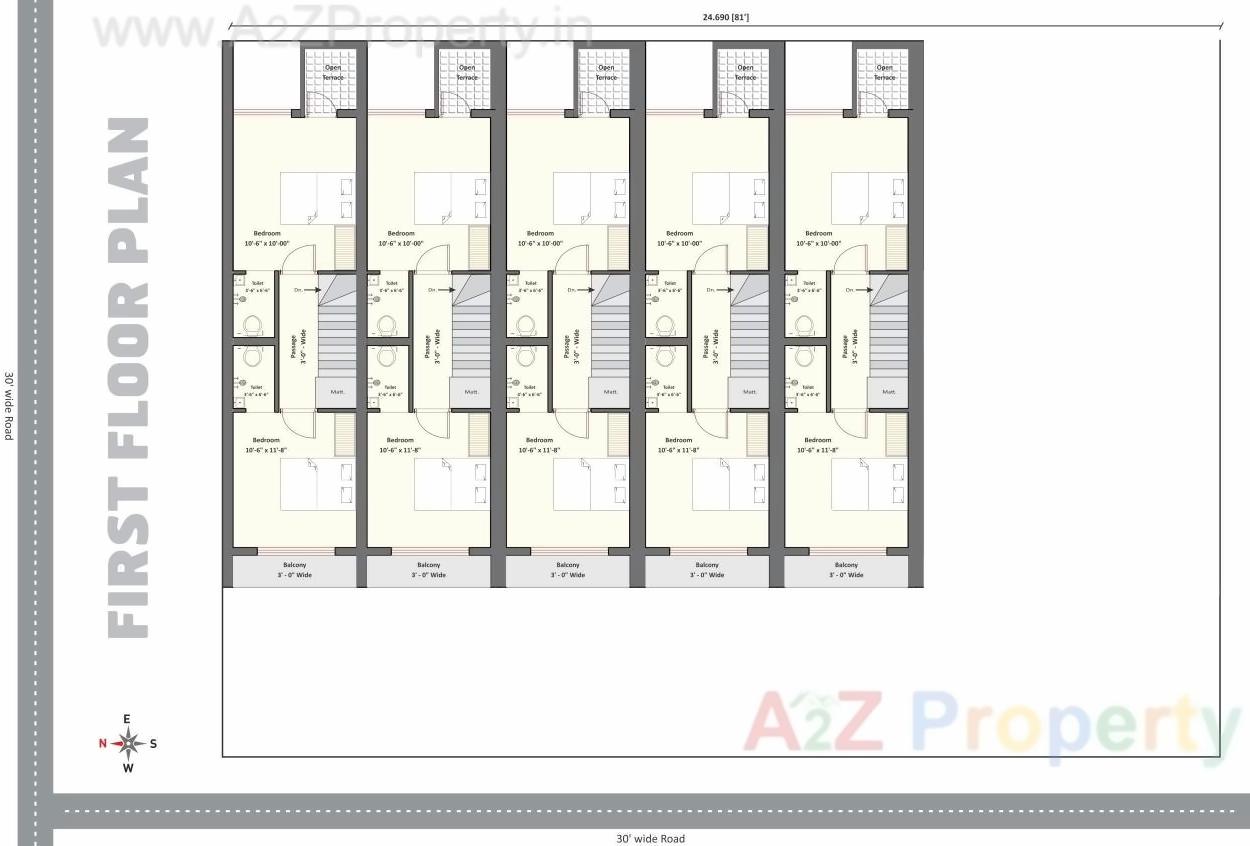 Layout of real estate project New Paras Villa located at Ghanteshwar, Rajkot, Gujarat