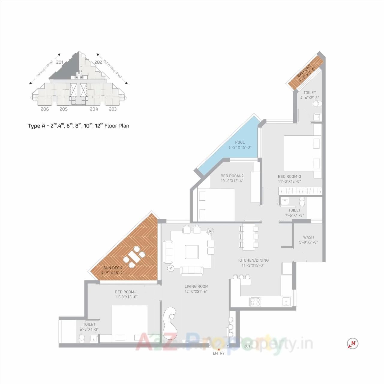 Layout of real estate project Nexus located at Madhapar, Rajkot, Gujarat