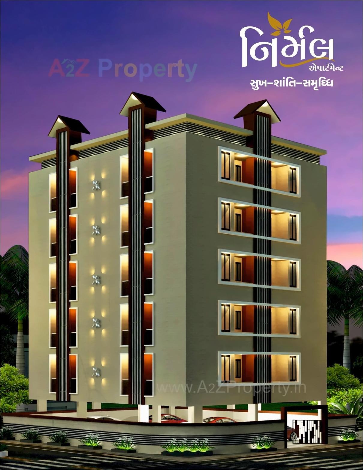 3D Elevation of real estate project Nirmal Apartment located at Raiya, Rajkot, Gujarat
