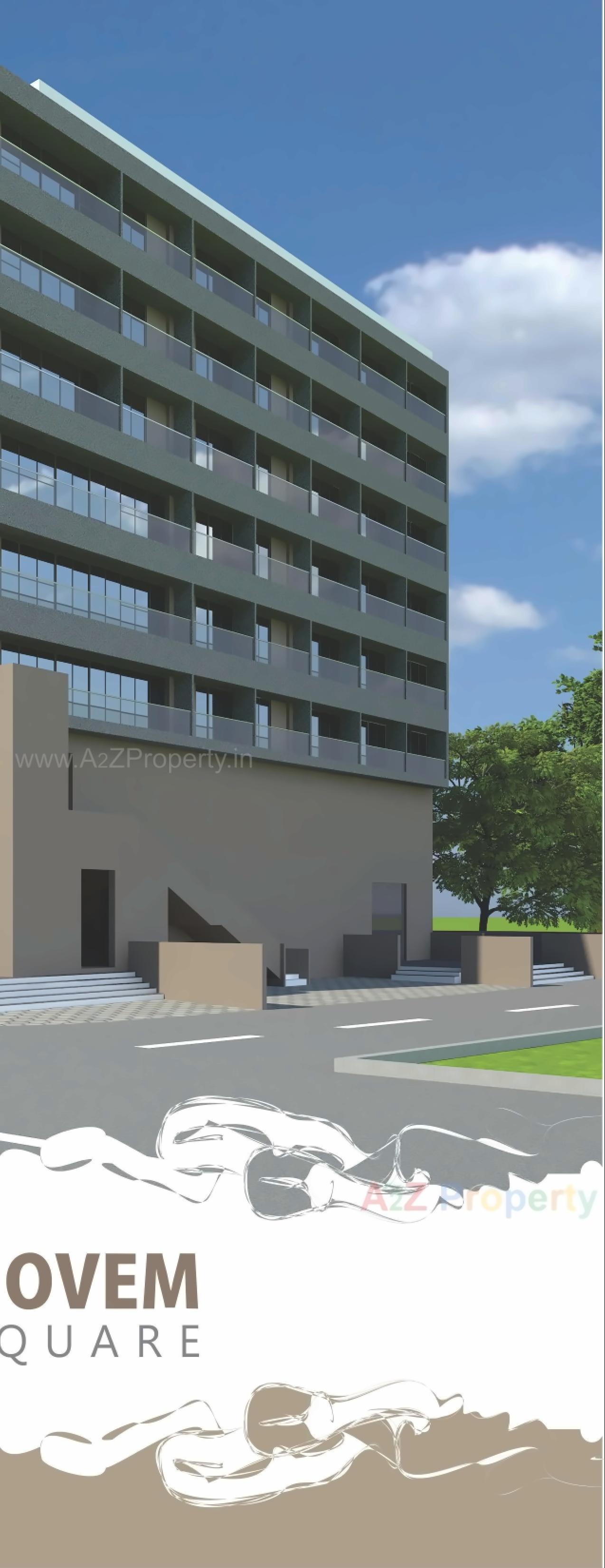 3D Elevation of real estate project Novem Square located at Nanamava, Rajkot, Gujarat