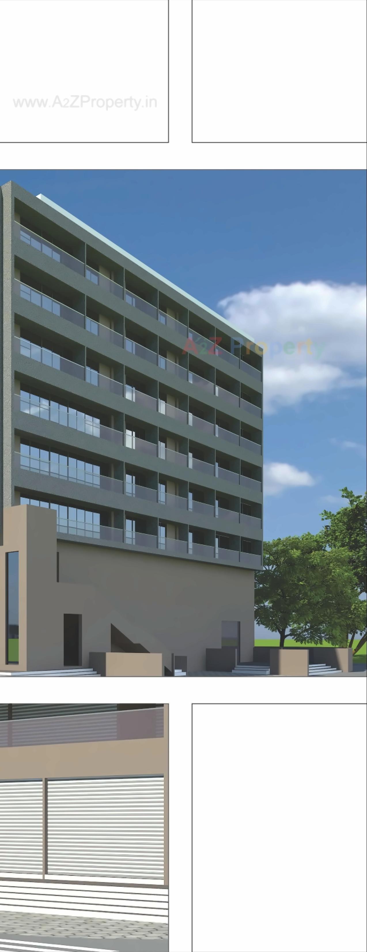 3D Elevation of real estate project Novem Square located at Nanamava, Rajkot, Gujarat