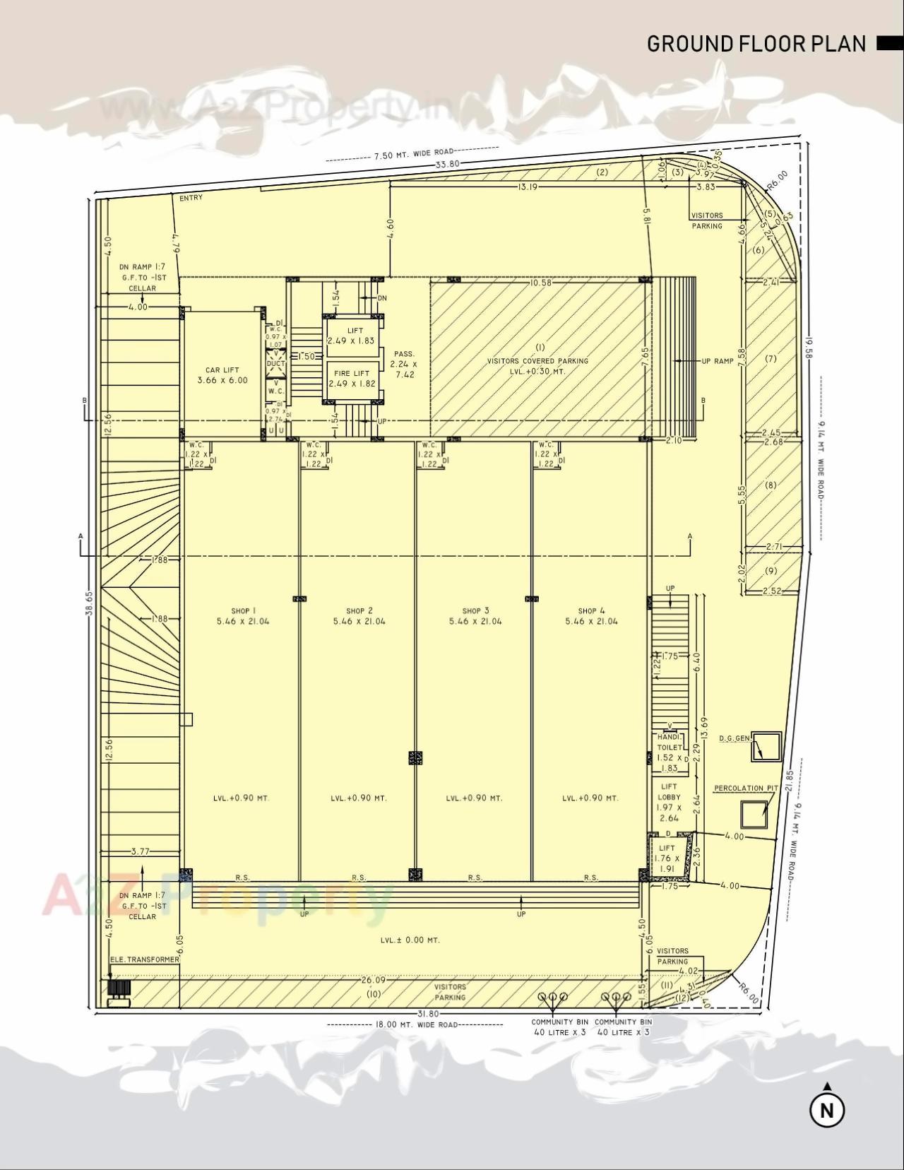 Layout of real estate project Novem Square located at Nanamava, Rajkot, Gujarat