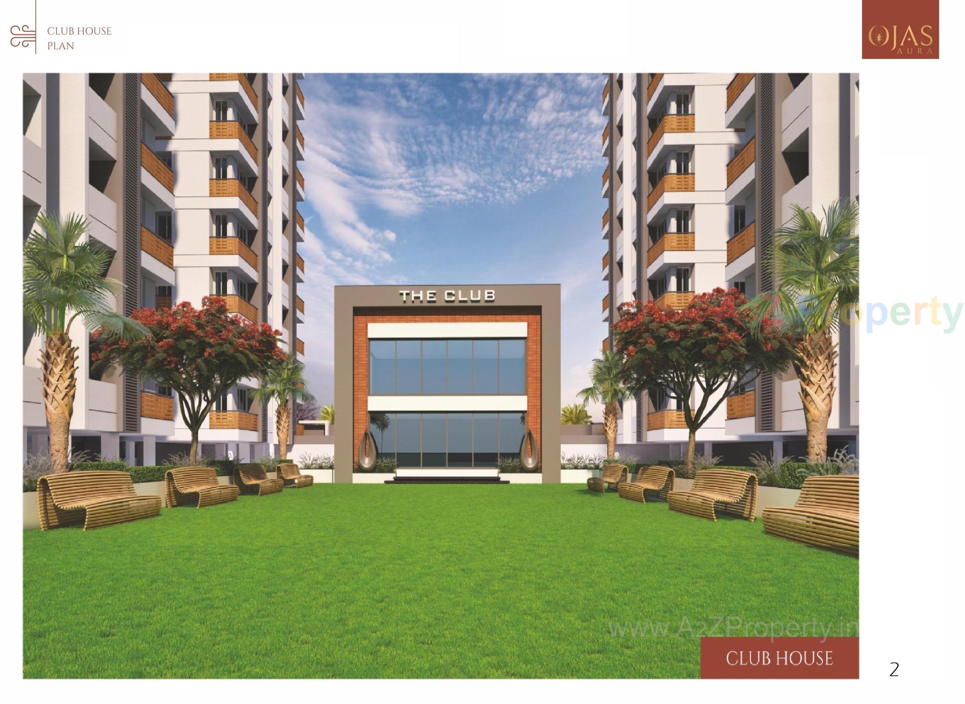 3D Elevation of real estate project Ojas Aura located at Vavdi, Rajkot, Gujarat