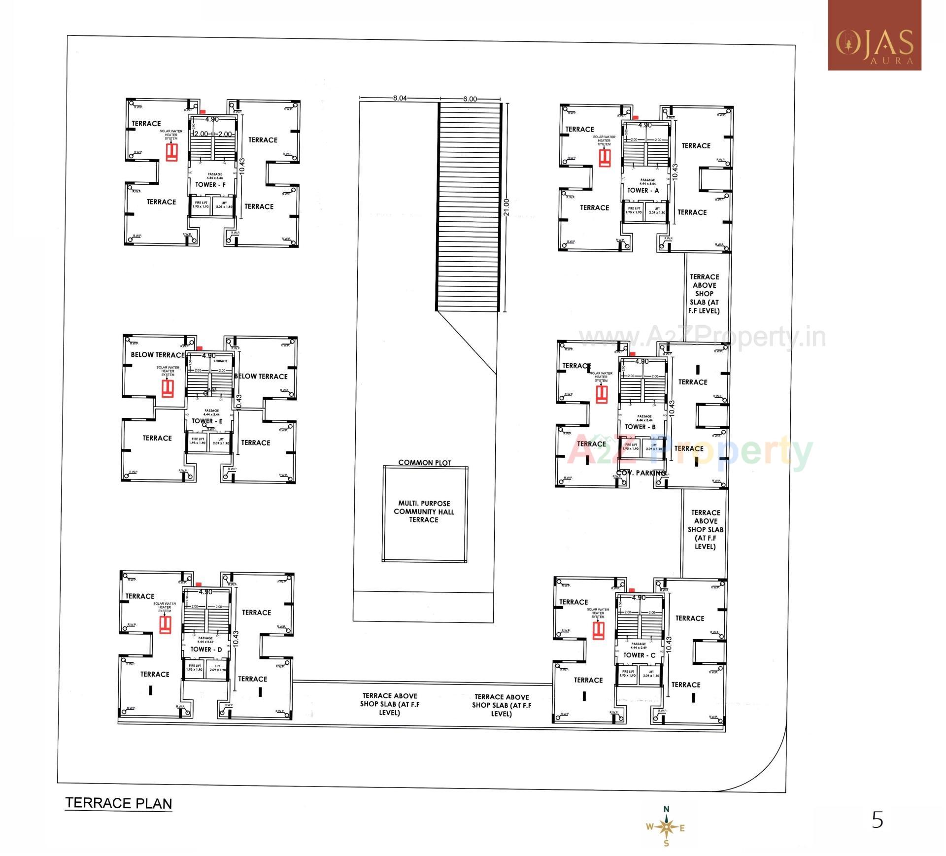 Layout of real estate project Ojas Aura located at Vavdi, Rajkot, Gujarat