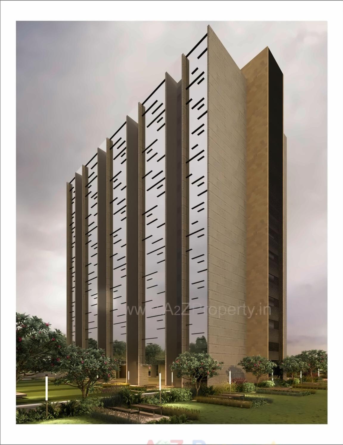 3D Elevation of real estate project Om Decora 9 Square located at Nana-mava, Rajkot, Gujarat