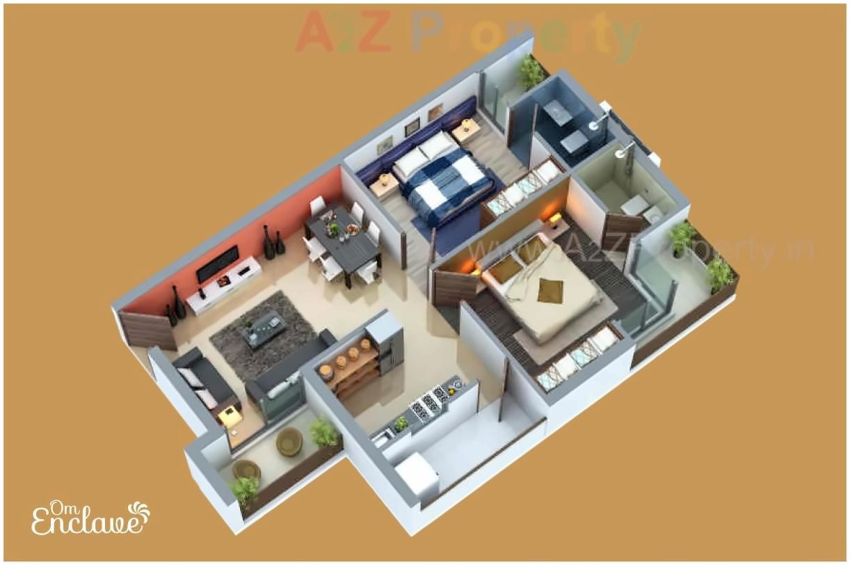 Layout of real estate project Om Enclave located at Raiya, Rajkot, Gujarat