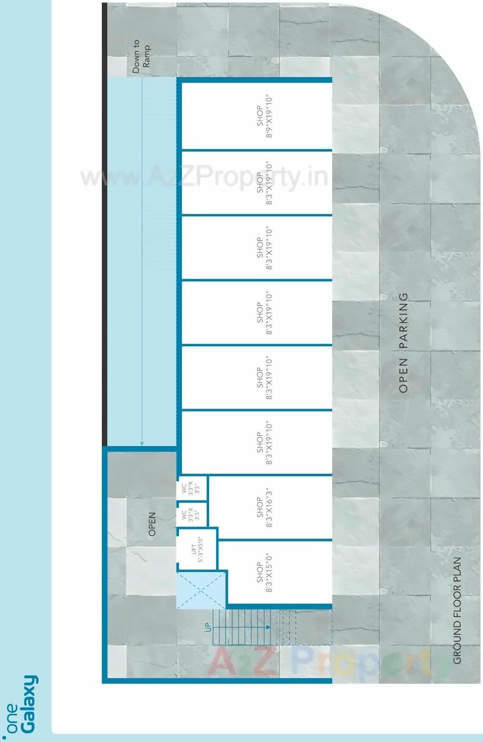 Layout of real estate project One Galaxy located at Rajkot, Rajkot, Gujarat