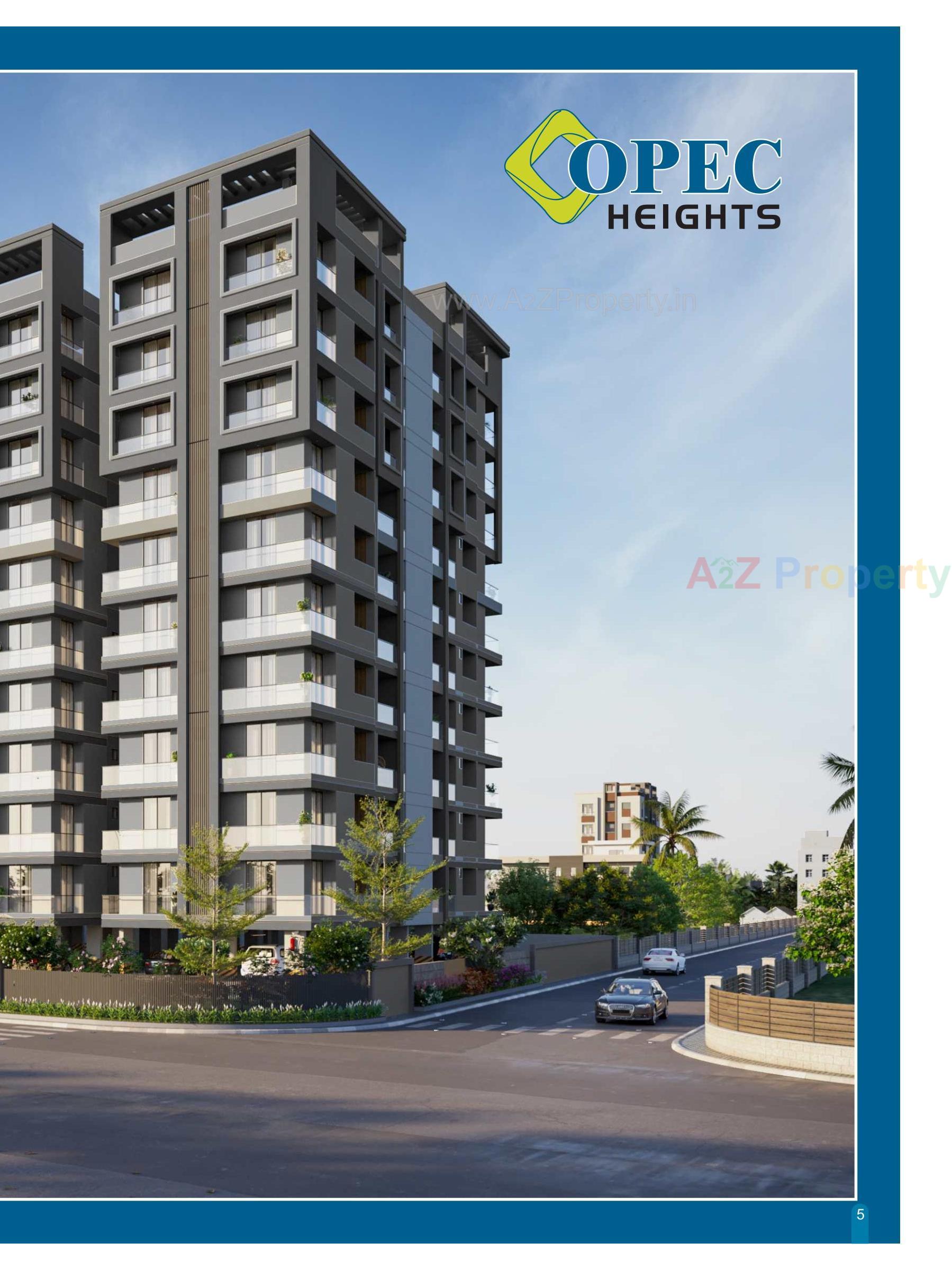 3D Elevation of real estate project Opec Heights located at Raiya, Rajkot, Gujarat