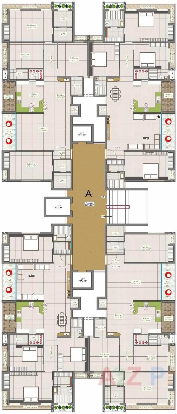 Layout of real estate project Opera Heights located at Rajkot, Rajkot, Gujarat