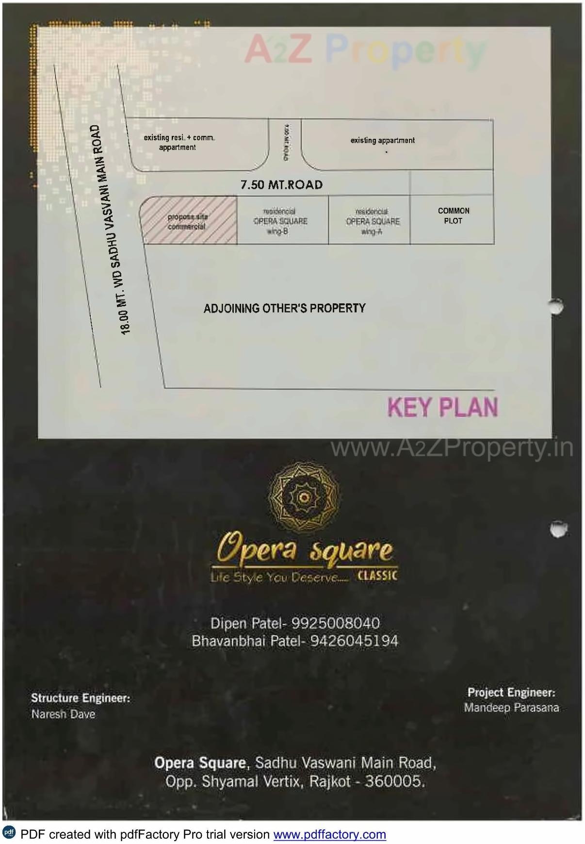  of real estate project Opera Square located at Raiya, Rajkot, Gujarat
