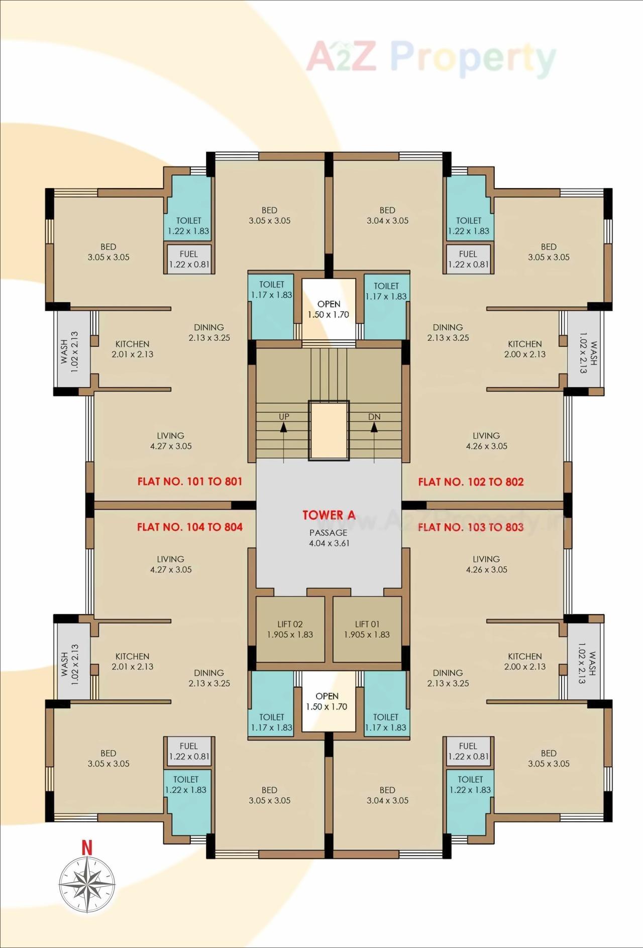 Layout of real estate project Orion Park located at Mavdi, Rajkot, Gujarat