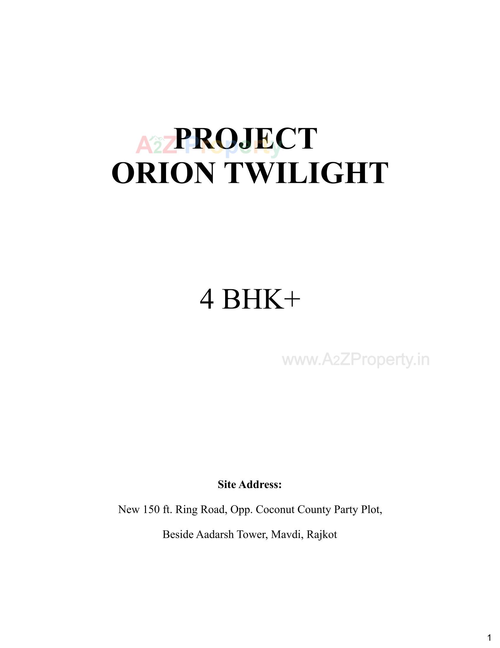  of real estate project Orion Twilight located at Mavdi, Rajkot, Gujarat