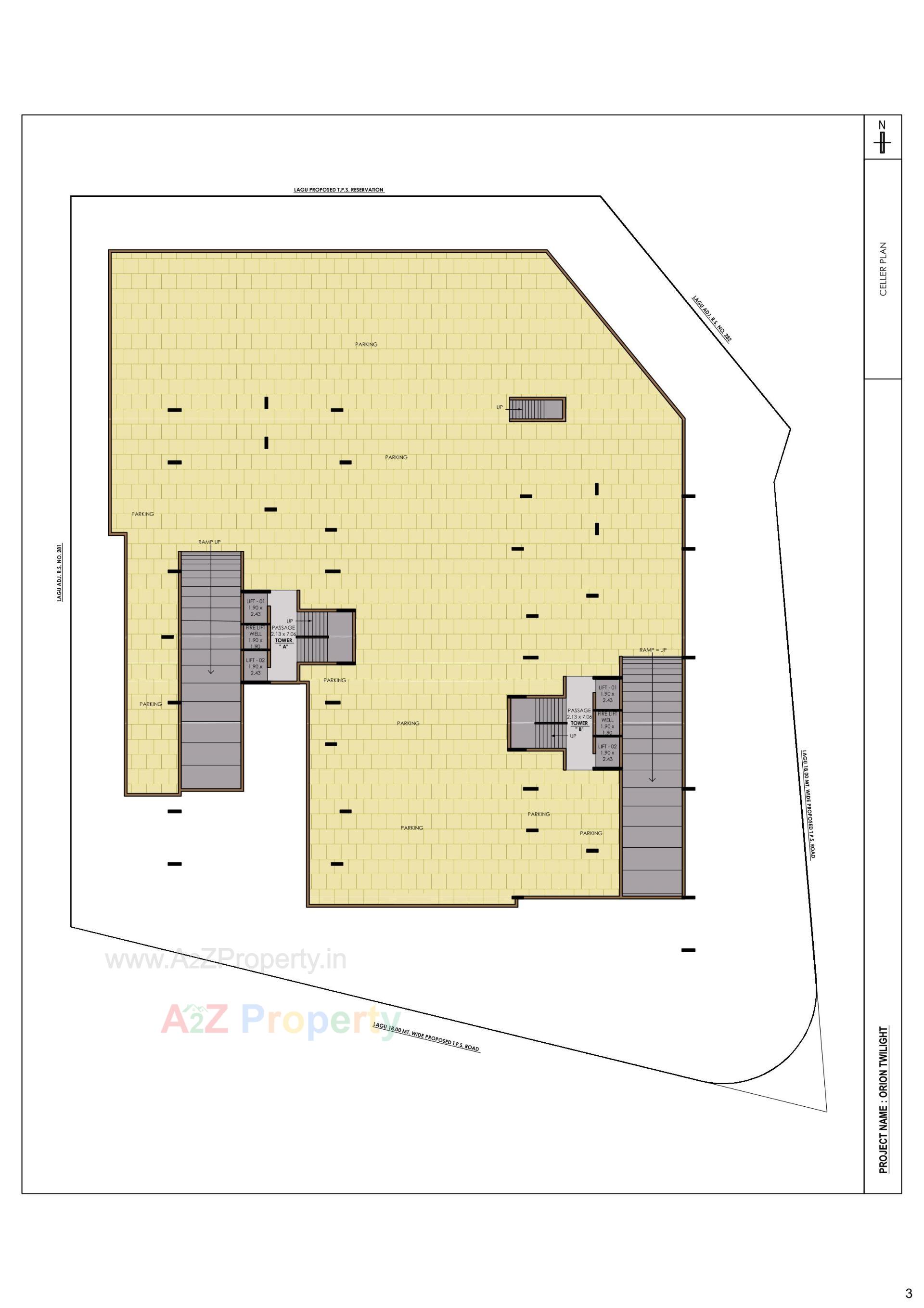 Layout of real estate project Orion Twilight located at Mavdi, Rajkot, Gujarat