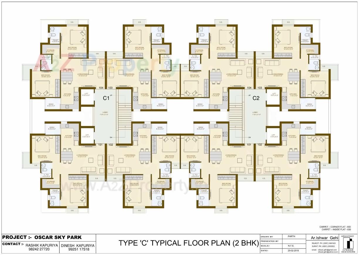Layout of real estate project Oscar Sky Park located at Rajkot, Rajkot, Gujarat