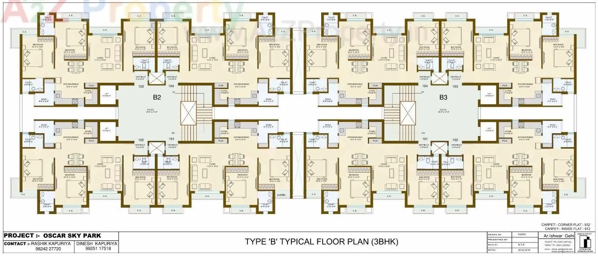 Layout of real estate project Oscar Sky Park located at Rajkot, Rajkot, Gujarat
