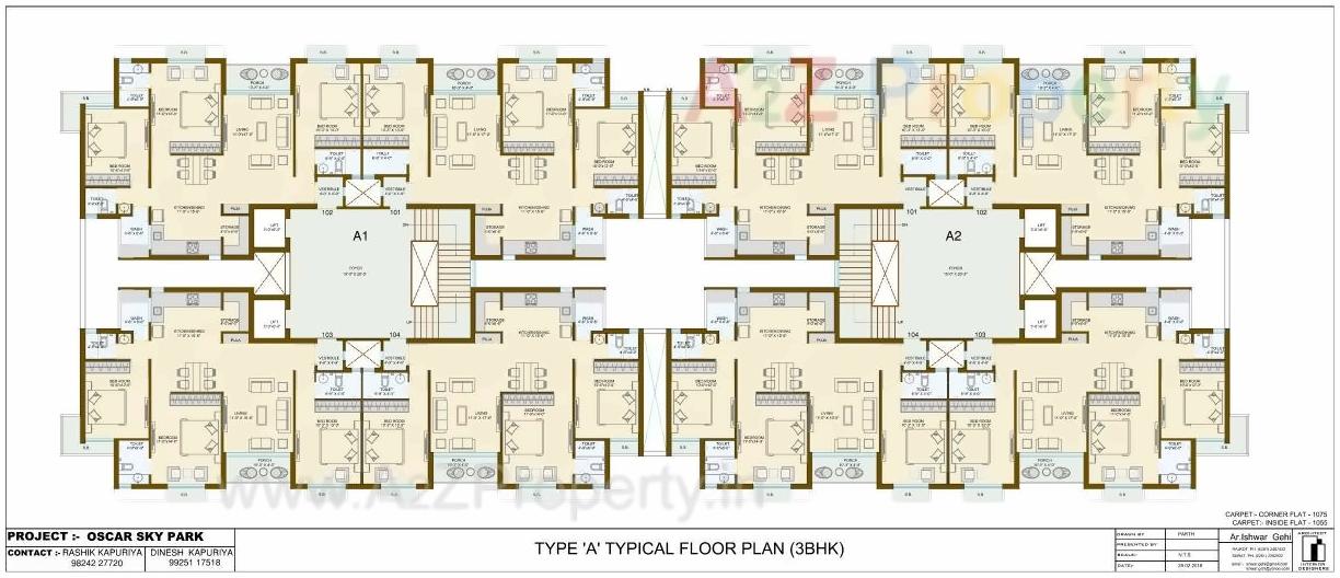 Layout of real estate project Oscar Sky Park located at Rajkot, Rajkot, Gujarat