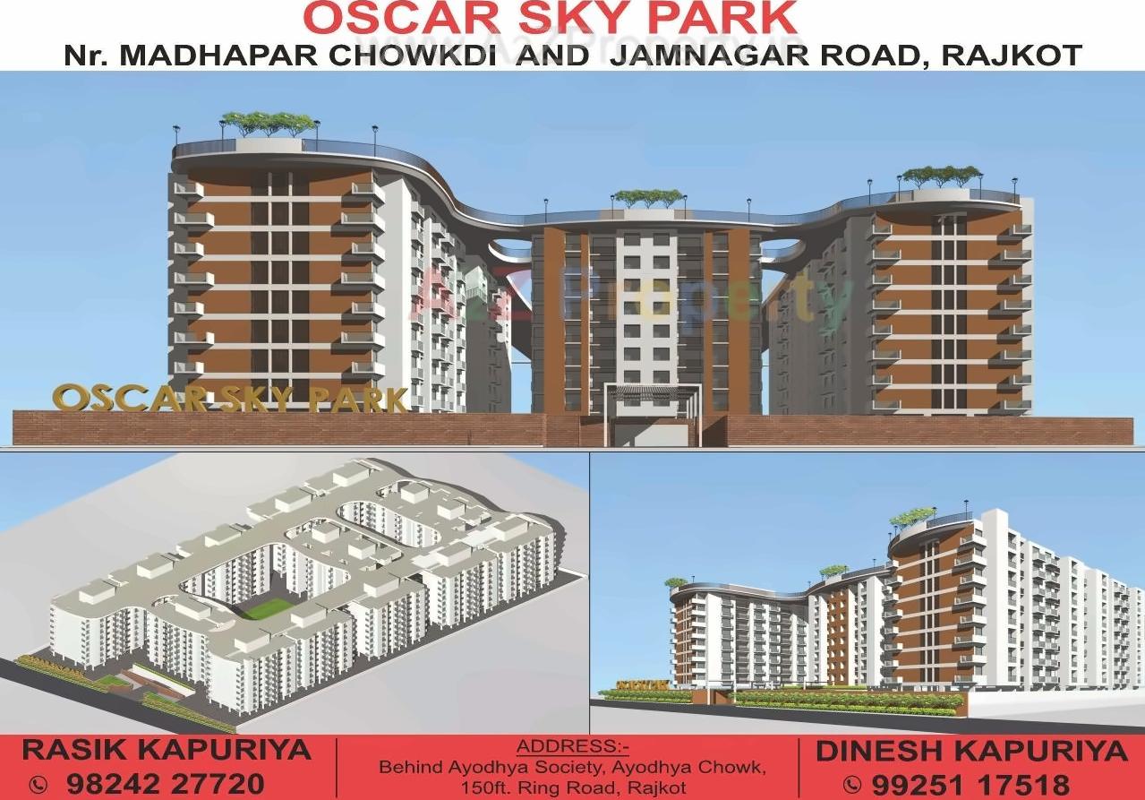 3D Elevation of real estate project Oscar Sky Park located at Rajkot, Rajkot, Gujarat