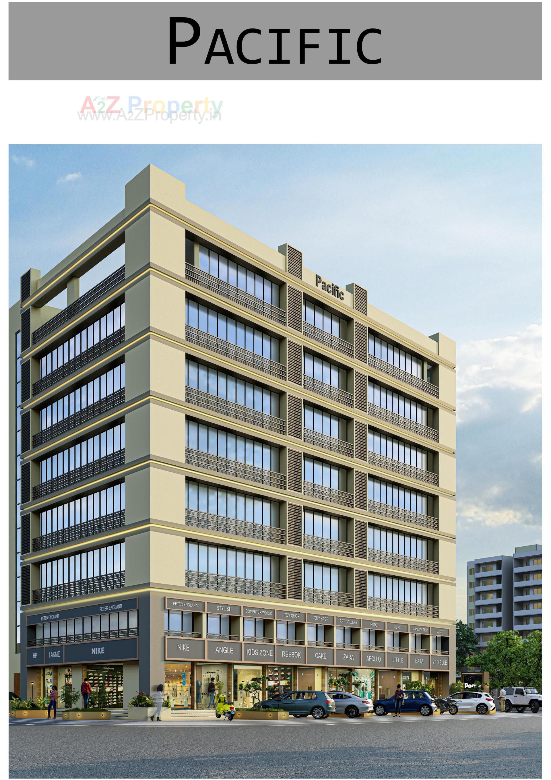 3D Elevation of real estate project Pacific located at Mavdi, Rajkot, Gujarat