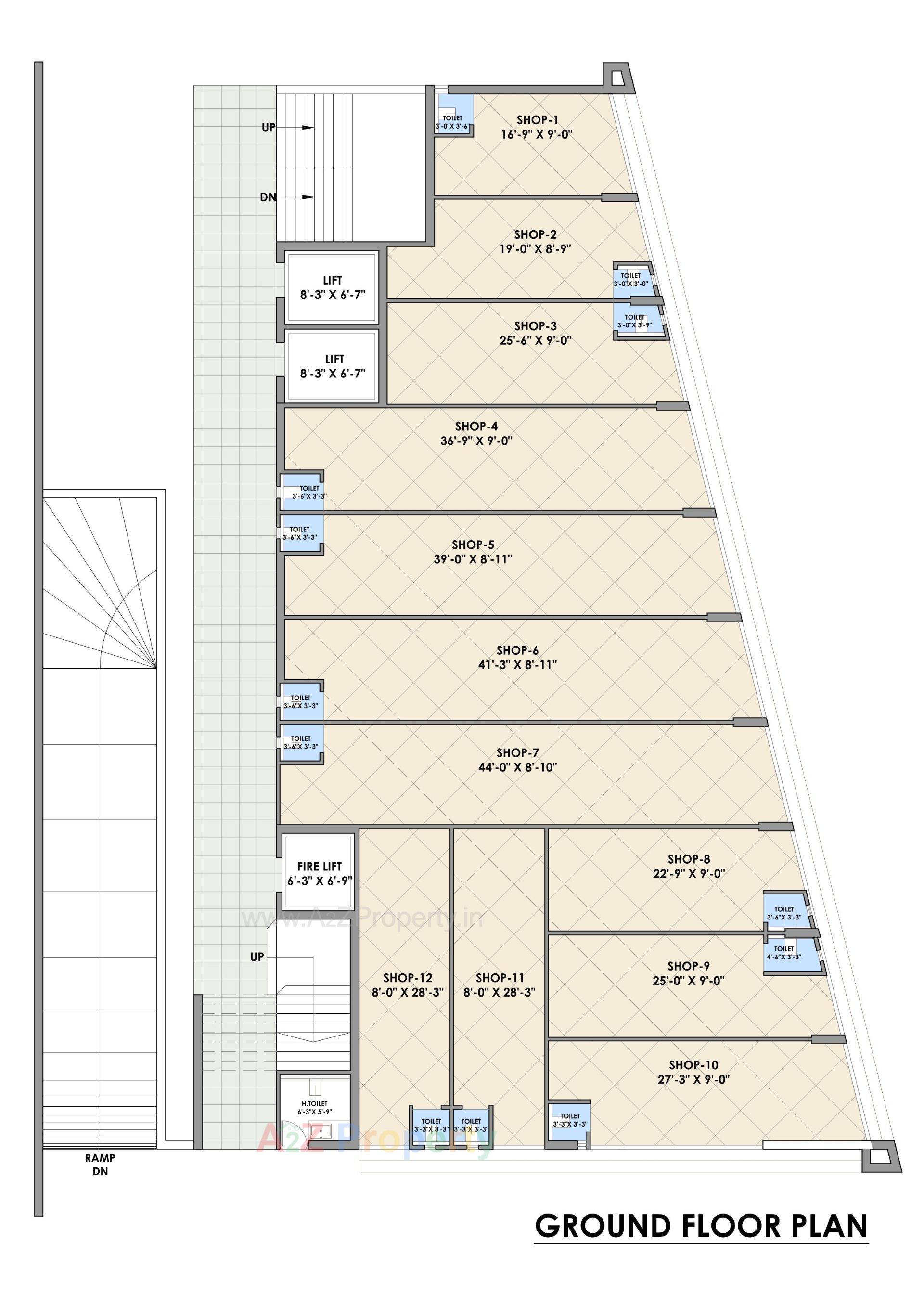 Layout of real estate project Pacific located at Mavdi, Rajkot, Gujarat