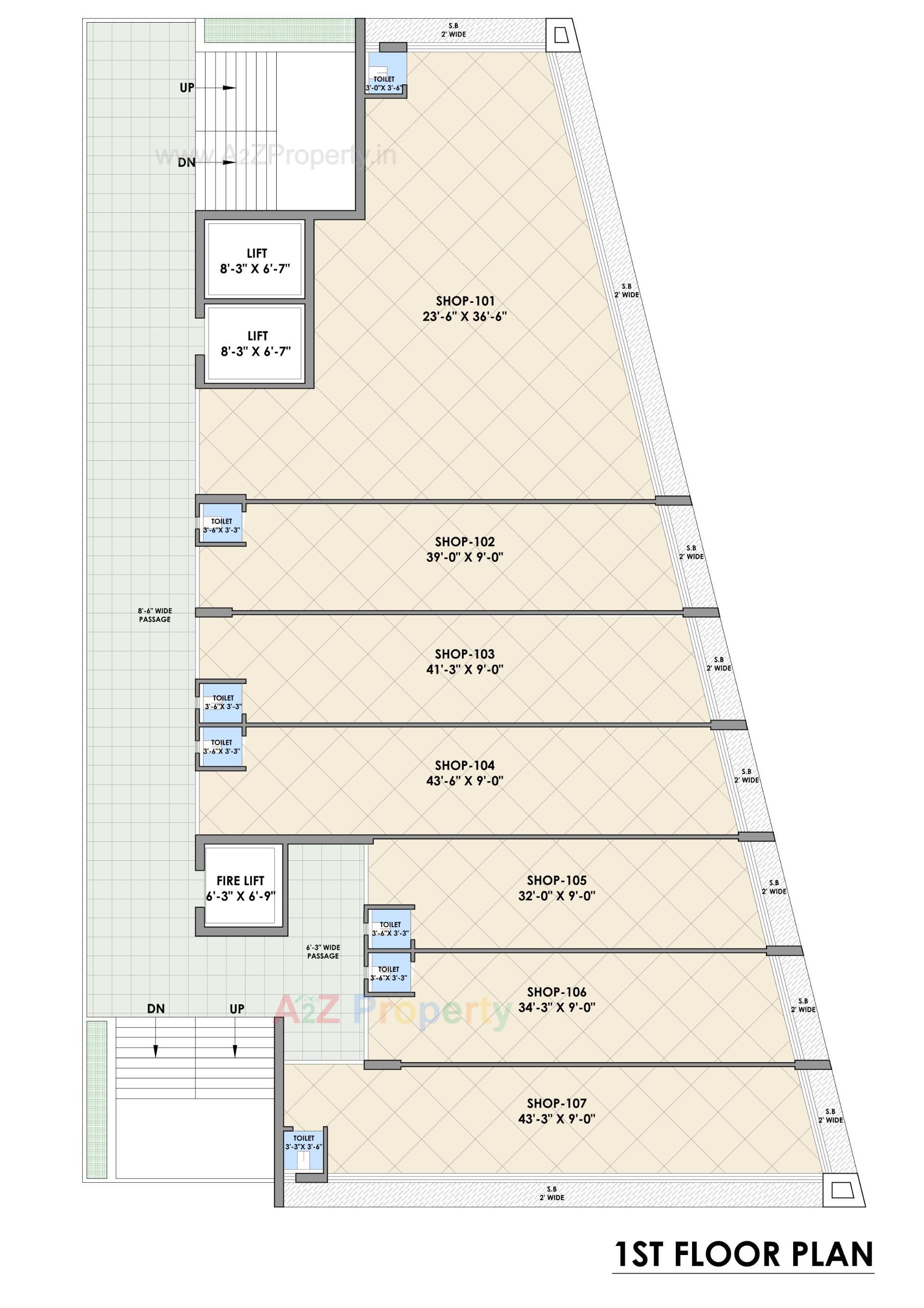 Layout of real estate project Pacific located at Mavdi, Rajkot, Gujarat