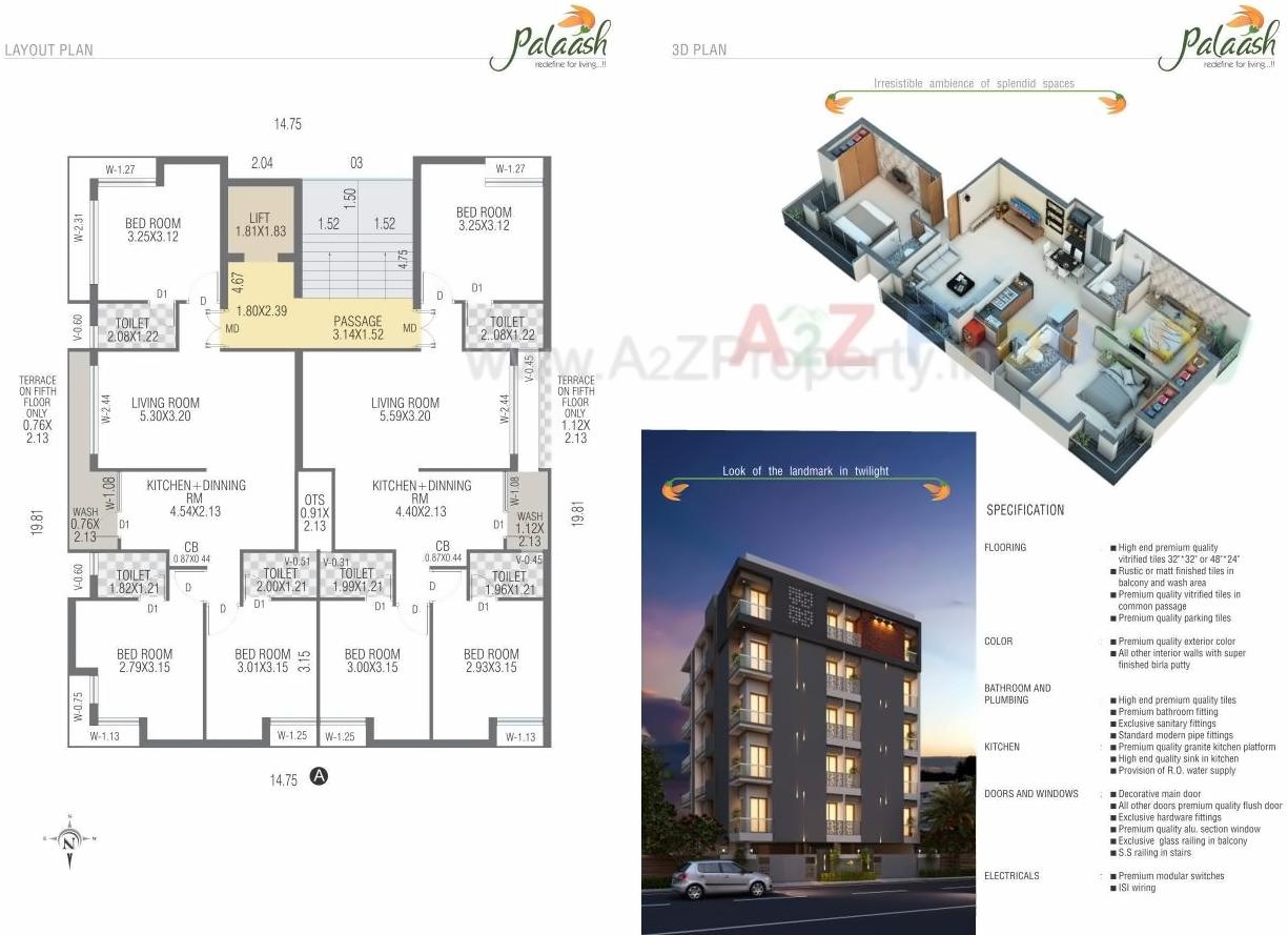 Layout of real estate project Palaash located at Raiya, Rajkot, Gujarat