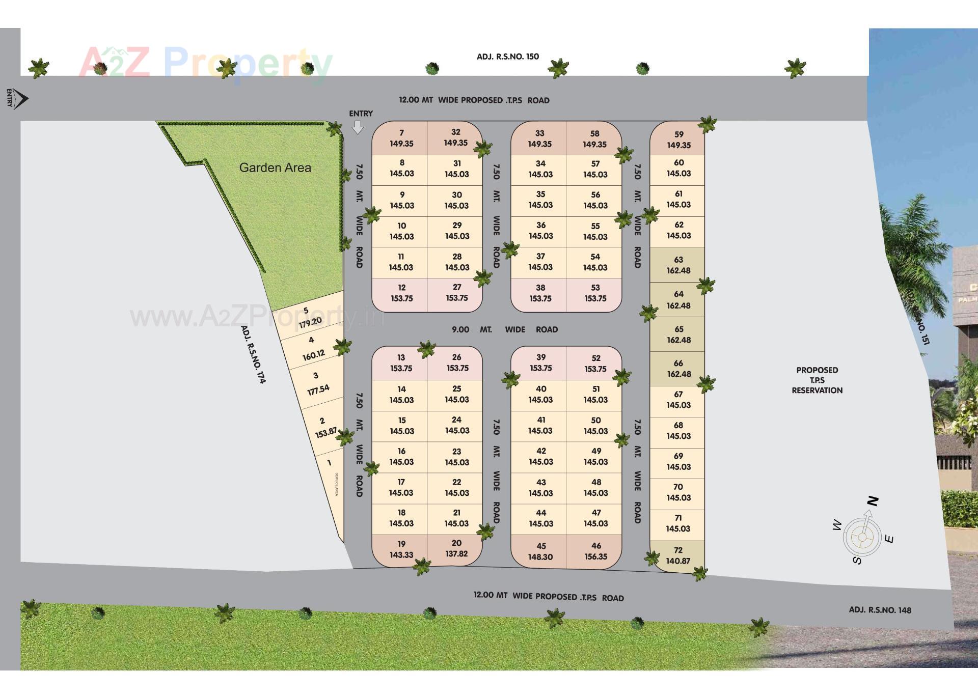 Layout of real estate project Palm Paradise located at Haripar-pal, Rajkot, Gujarat