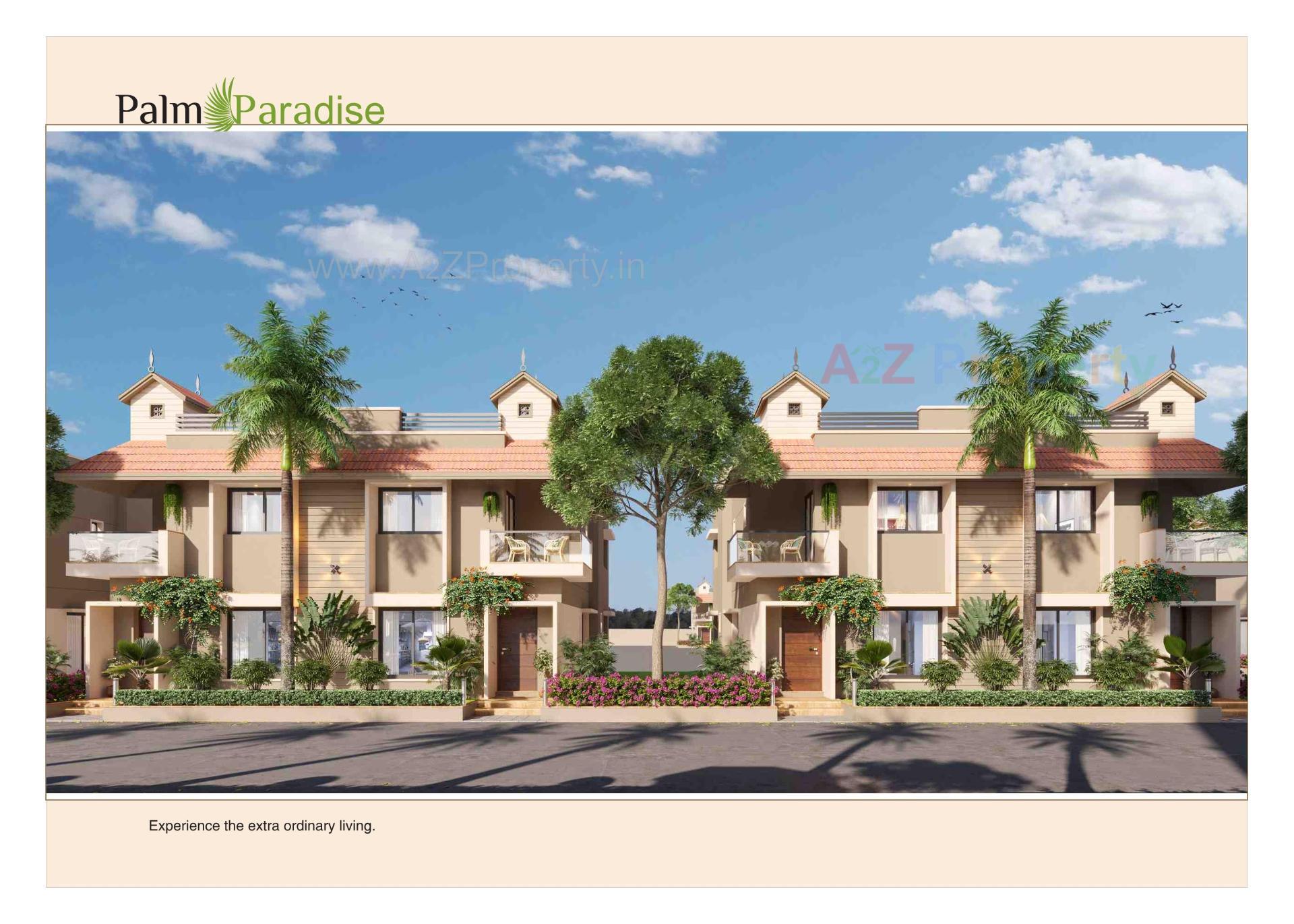 3D Elevation of real estate project Palm Paradise located at Haripar-pal, Rajkot, Gujarat