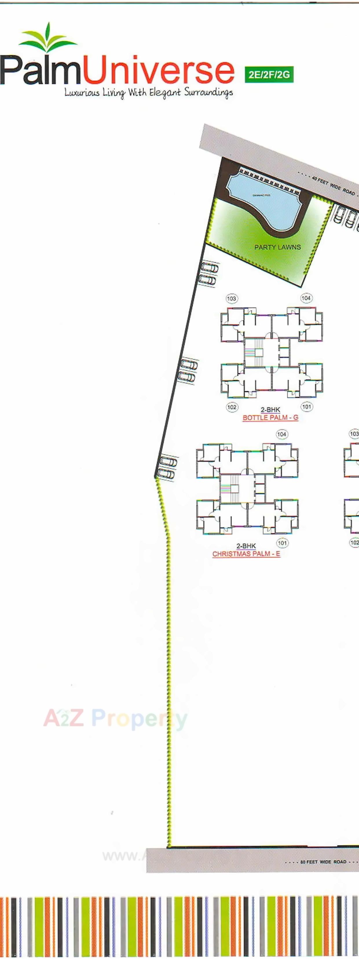 Layout of real estate project Palm Universe 2efg located at Raiya, Rajkot, Gujarat
