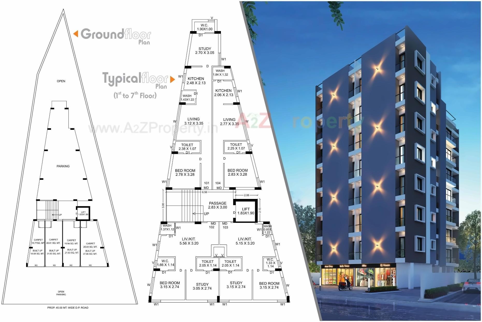 Layout of real estate project Panchnath Heights located at Kothariya, Rajkot, Gujarat