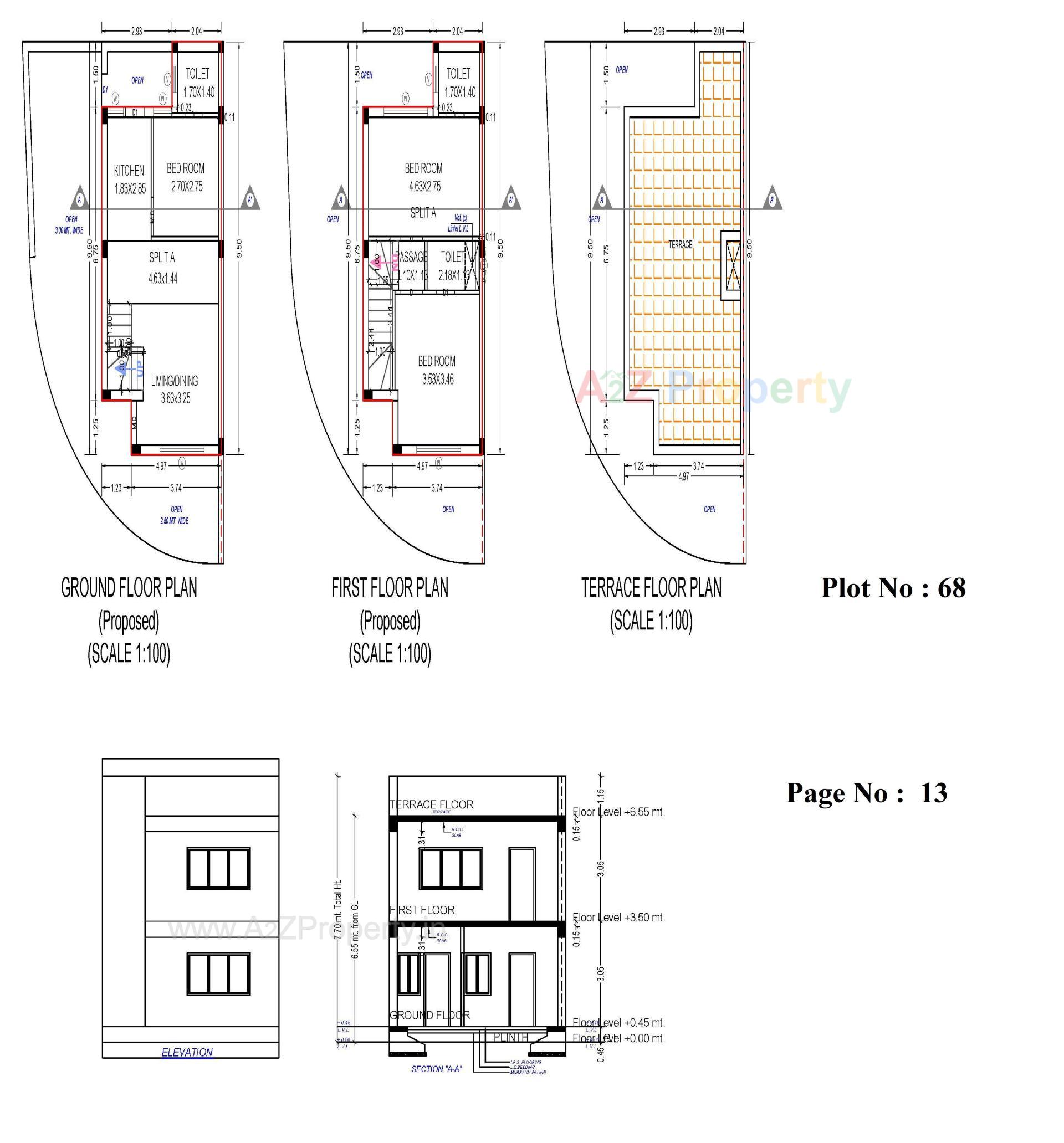 Layout of real estate project Panchvati Greens located at Ghanteshwar, Rajkot, Gujarat
